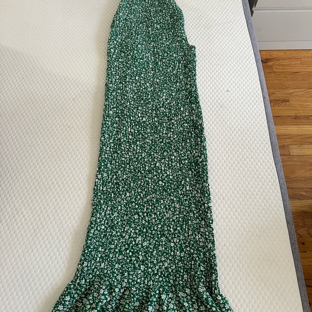 SHEIN Green Floral Maxi Dress